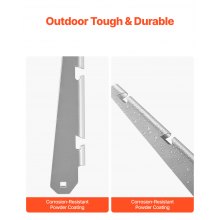 VEVOR Übersteigschutz Zaunerhöhung, 10er-Pack, Stacheldrahtabweiser 310x100x55 mm flach oder oberflächenmontiert, Stacheldrahthalter aus Stahl, ideal für Gärten, Bauernhöfe & Hinterhofzäune