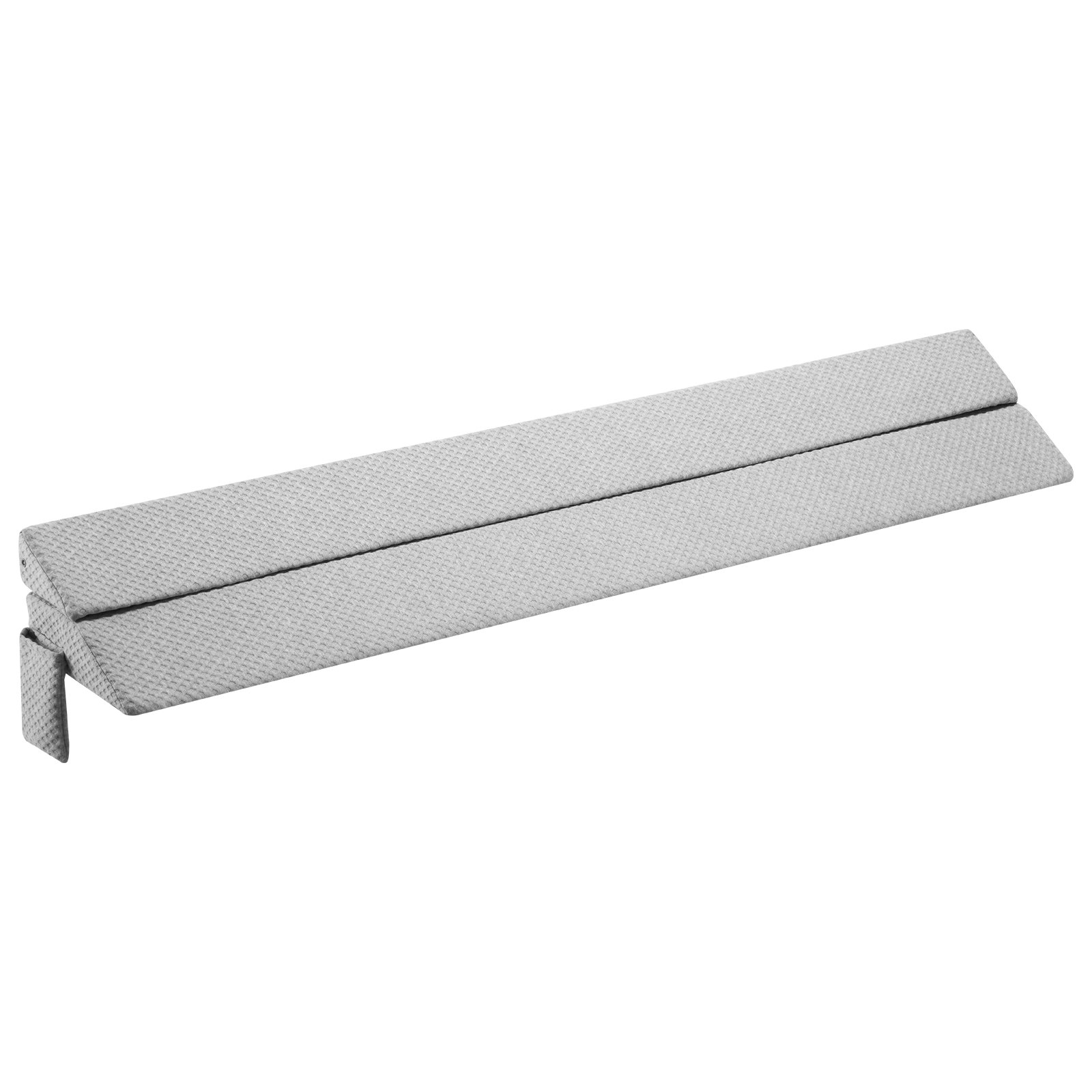 VEVOR Queeninformat Bettkeil 1524x254x152 mm, Matratzenkeil Kissen, Gap Filler, 0-177,8 mm Bett-Lückenfüller 25D-Kopfteilkeil aus hochdichtem Schaumstoff, Matratzenkeil mit Seitentasche, Grau