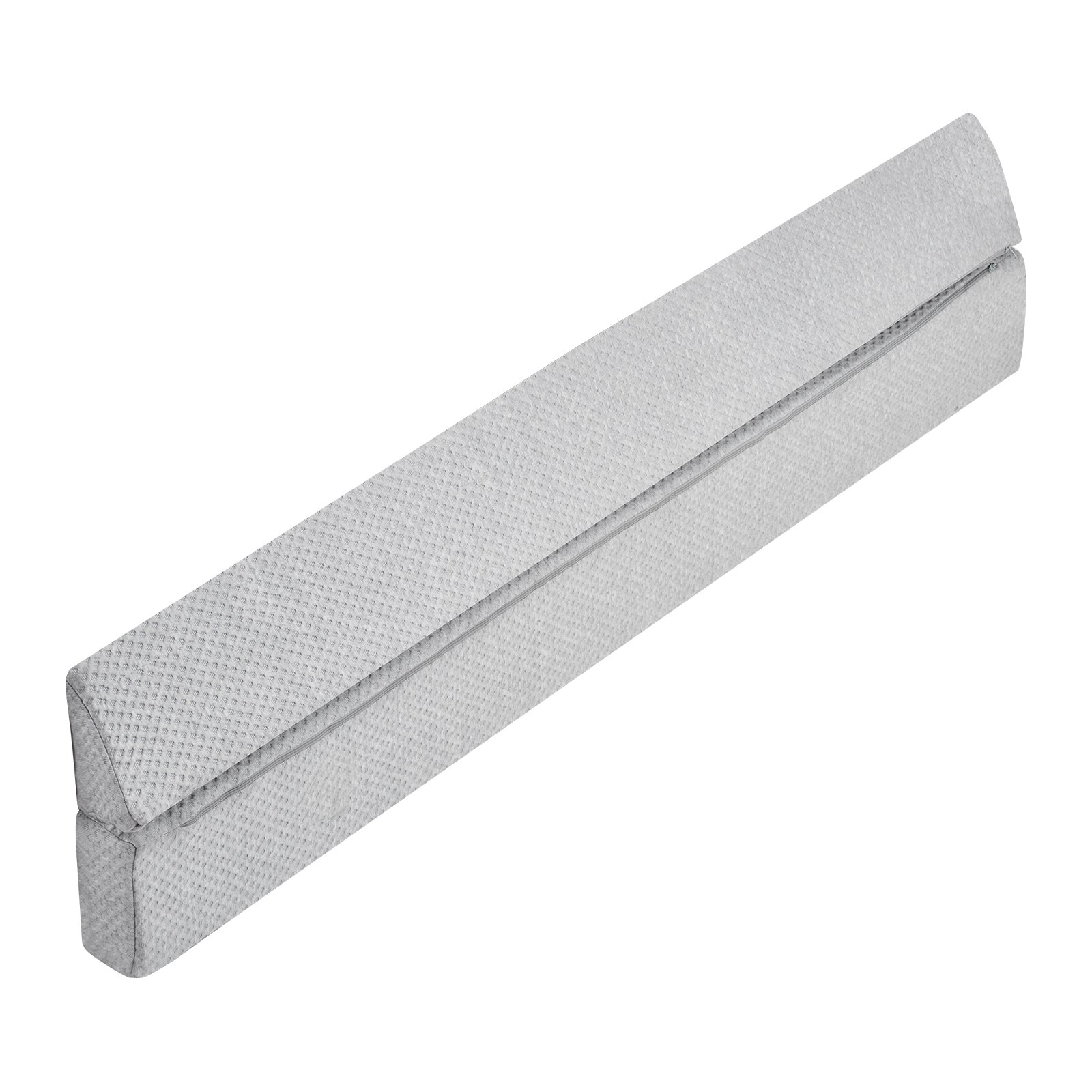 VEVOR Kopfteilkissenfüller für Queen-Size-Kopfteile, Bett-Lückenfüller 0–177,8 mm, 25D-Kopfteilkeil aus hochdichtem Schaumstoff, mit rutschfester Unterseite, 1525 x 152 x 152 mm, Grau