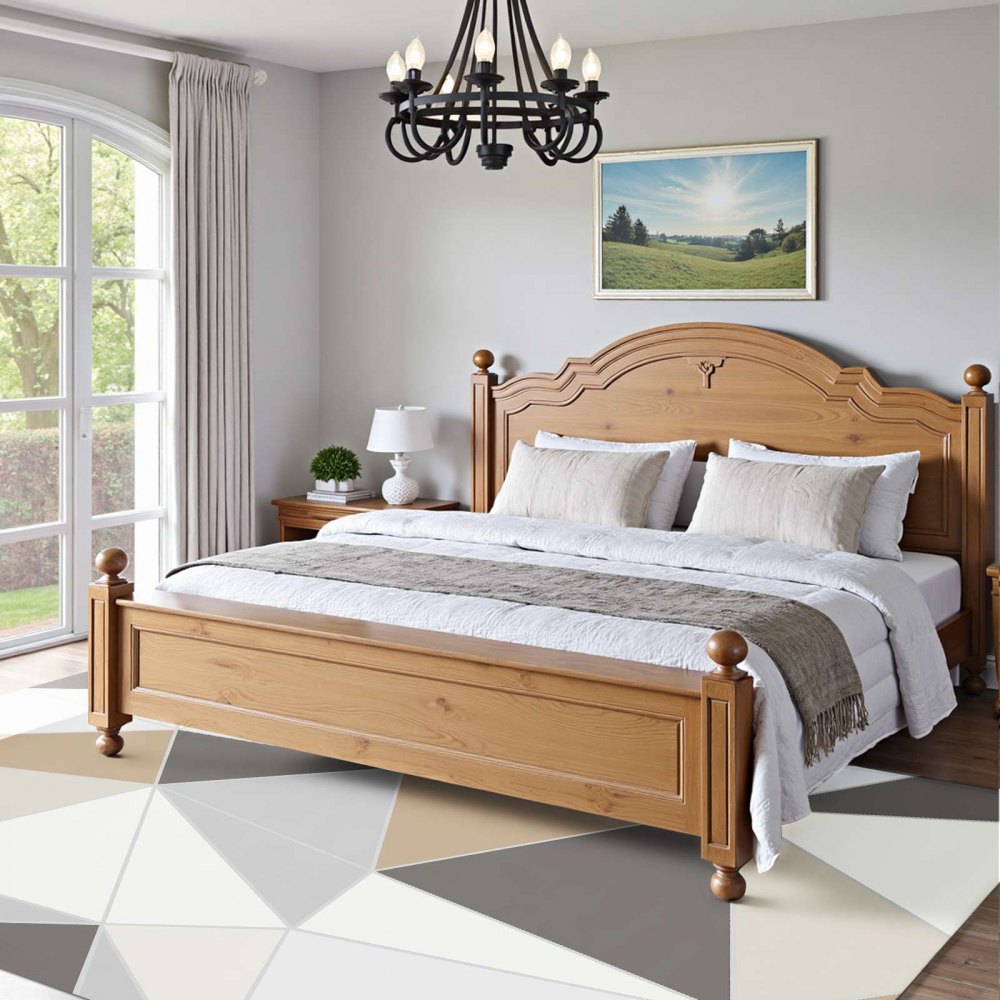 VEVOR Flächenteppich, 1524x2134 mm, Kurzflor, waschbarer rutschfester Wohnzimmerteppich im Modern-Stil, Innenmatte für Schlafzimmer, Wohnzimmer, Kinderzimmer, Eingangsbereich, Anthrazitgrau