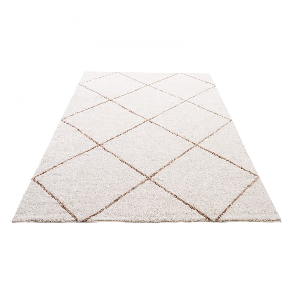 VEVOR Kurzflor Teppich 2743x1829 mm, kuscheliger Wohnzimmerteppich, 20 mm Florhöhe, Bodenteppich für Wohnzimmer, Schlafzimmer, Wintergarten, fusselfrei und mit rutschfester TPR-Unterseite, weiß