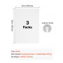 VEVOR 3er-Pack Schaumstoffplatten 610x915mm Posterplatte 6mm Stärke Weiß, Foamboard für DIY-Projekt Gemälde Drucke & Bastelarbeiten, Säurefreier Polystyrolschaum & Doppelseitige Kartons, Zuschneidbar