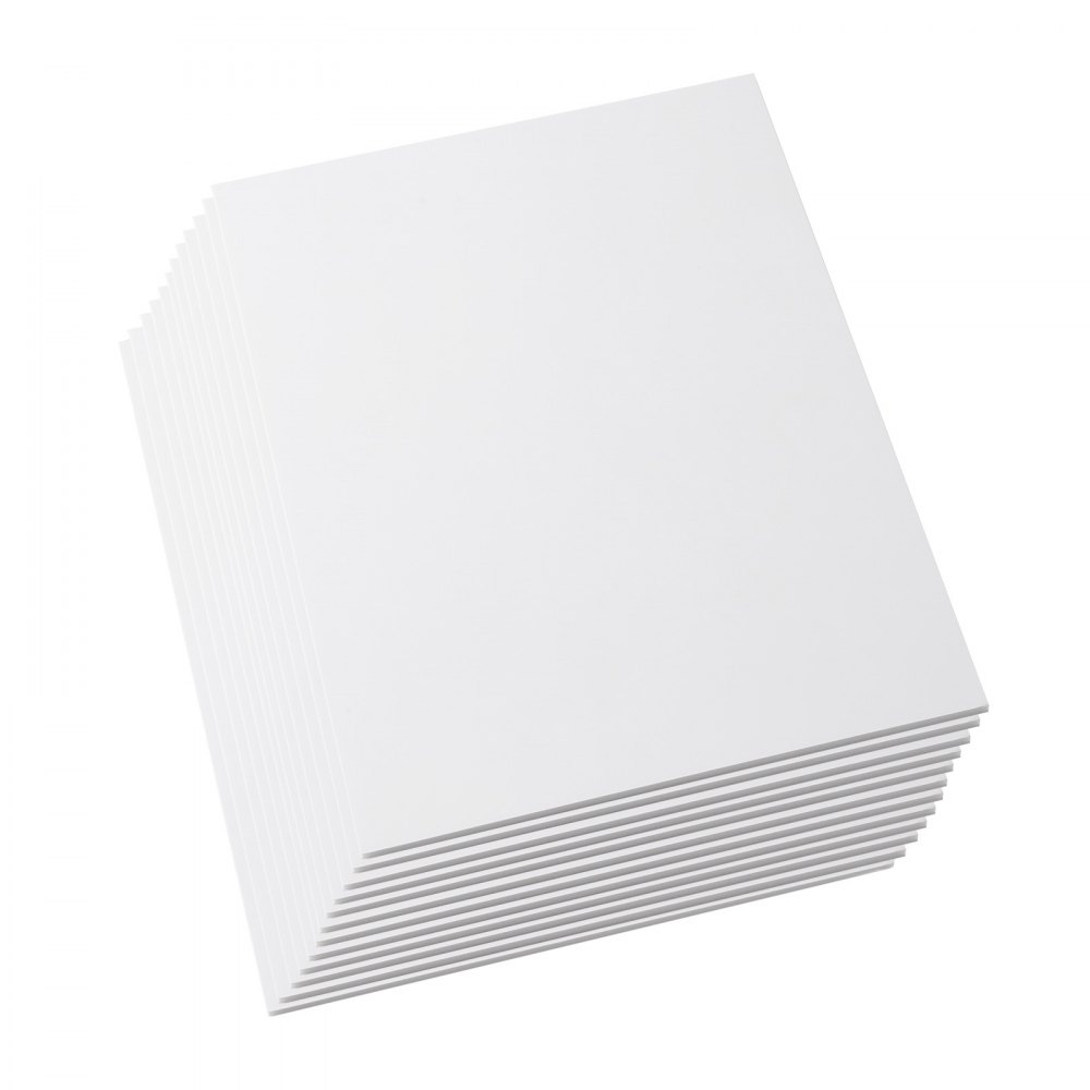 VEVOR 12er-Pack Schaumstoffplatten 510x760mm Posterplatte 5mm Stärke Weiß, Foamboard für DIY-Projekte Gemälde Drucke & Präsentation, Säurefreier Polystyrolschaum & Doppelseitige Kartons, Zuschneidbar