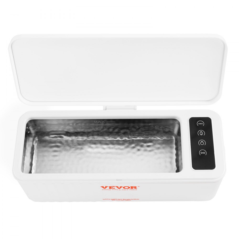 VEVOR Ultraschallreiniger Ultraschall Edelstahl-Reinigungsgerät 15-20 W, 470 mL Ultraschallreinigungsgerät mit Digitaler Anzeige, Weiß Vier Verfügbare Modelle für Schmuck, Brillen, Uhren usw.