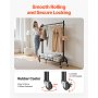 VEVOR Kleiderständer Garderobenständer rollbar mit Kleiderstange & seitlichen Haken, bis 90 kg belastbar, robuster Kleiderständer aus Karbonstahl ideal für Schlafzimmer Waschküche Wohnzimmer