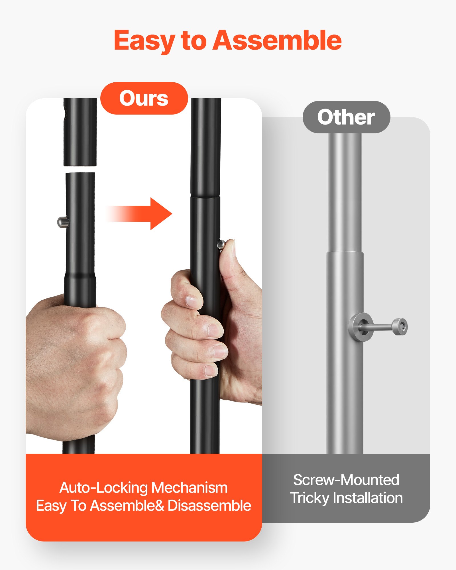 VEVOR Kleiderständer Garderobenständer rollbar mit Kleiderstange & seitlichen Haken, bis 90 kg belastbar, robuster Kleiderständer aus Karbonstahl ideal für Schlafzimmer Waschküche Wohnzimmer