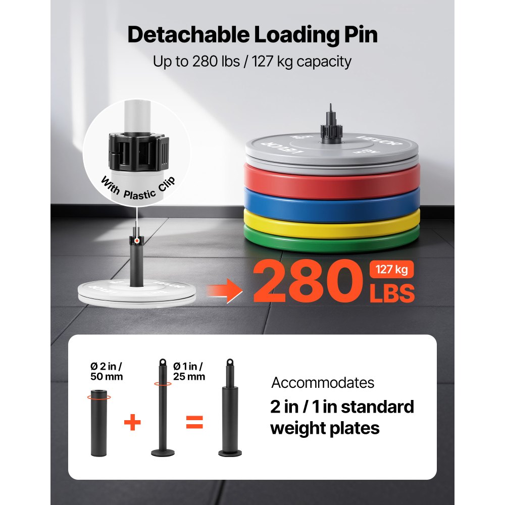 VEVOR Kabelzug, 1 Stück Latzug bis 127 kg Belastbar, Krafttrainingsgerät mit Latzugstange Seilzug, Übungen für Arme Rücken Schultern, Pulley System DIY Latzugturm für Heimtrainer Fitnesscenter Zuhause