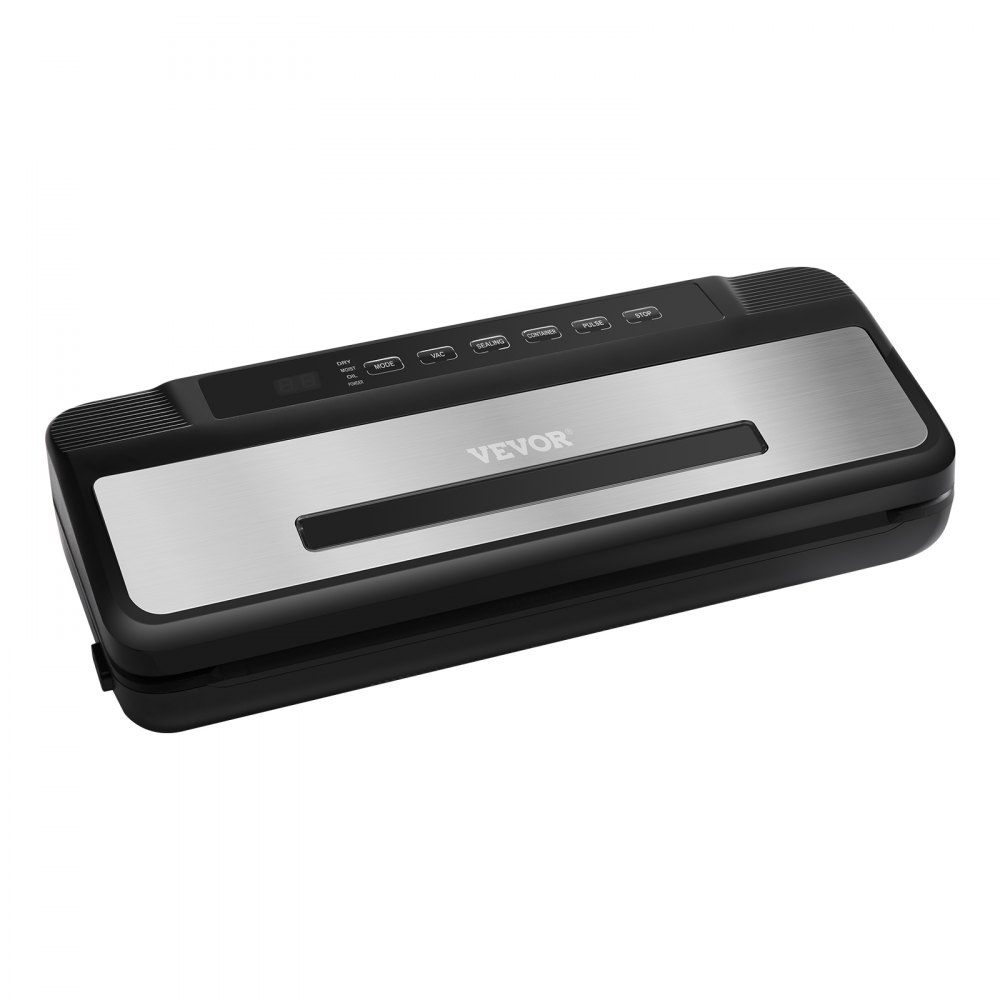 VEVOR Vakuumiergerät, 80 Kpa, 120 W, Lebensmittel-Vakuumierer, 7-in-1-Folienschweißgerät, automatisches Luftversiegelungssystem mit integriertem Cutter, mit 10 Vakuumbeuteln und 1 Beutelrolle