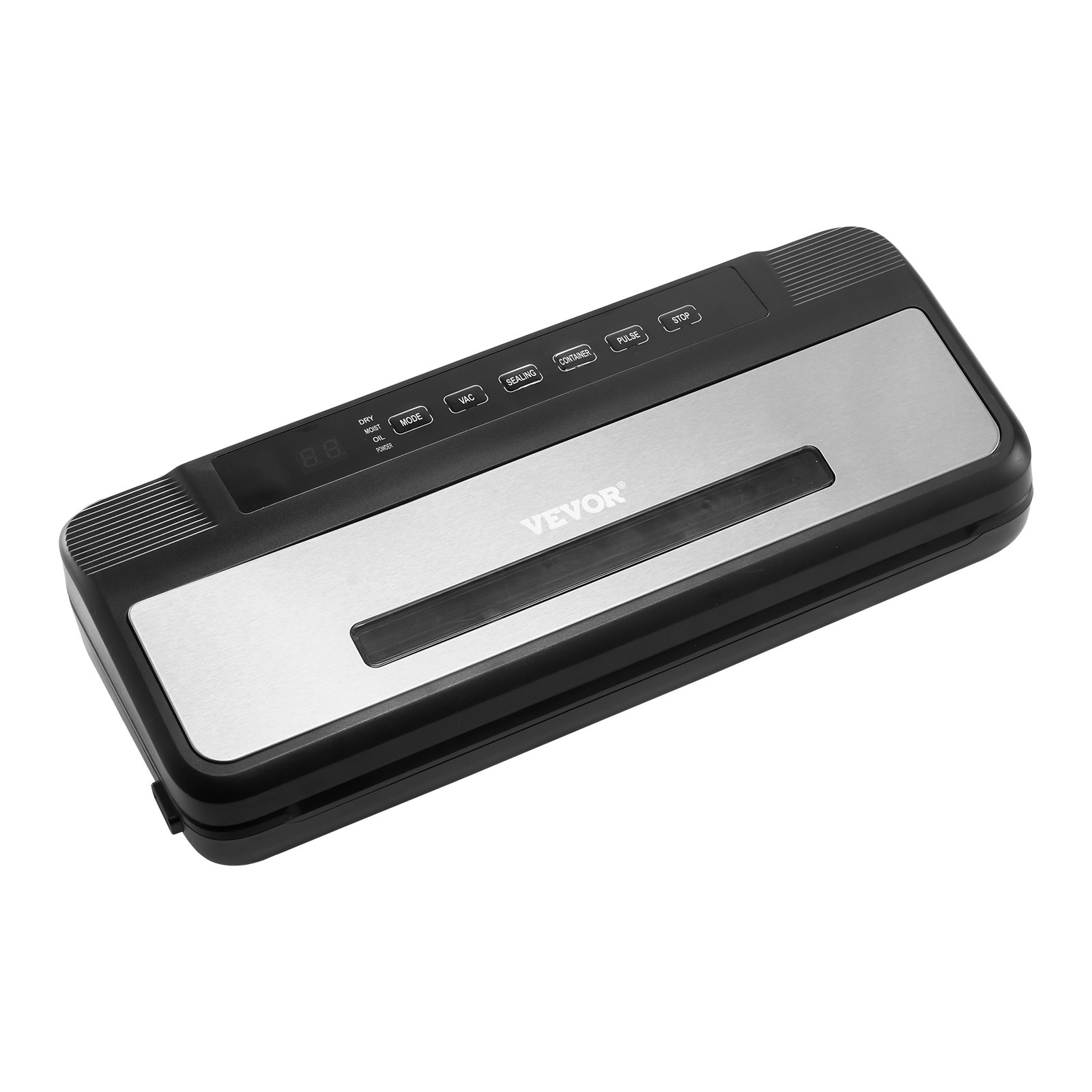 VEVOR Vakuumiergerät, 80 Kpa, 120 W, Lebensmittel-Vakuumierer, 7-in-1-Folienschweißgerät, automatisches Luftversiegelungssystem mit integriertem Cutter, mit 10 Vakuumbeuteln und 1 Beutelrolle