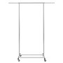 VEVOR Rollbarer Kleiderständer Garderobenständer 1 Kleiderstange, 781–1378 mm Einstellbar, Strapazierfähiger Rollbarer Kleiderständer für Schlafzimmer, Wäscheraum, Ankleidezimmer, Eingang usw.