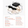 VEVOR Ergonomischer Kniehocker mit Dicken Schaumstoffpolstern & Stabilem Massivholzrahmen, Kniestuhl zur Entlastung von Nacken und Rücken, bis 65 Belastbar, Ideal für Zuhause Büro Meditation, Schwarz