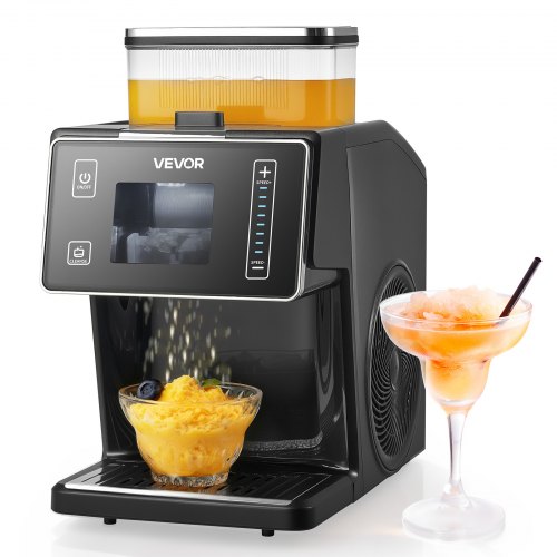 VEVOR Schneeflocken-Eismaschine, 20 kg/Tag Eis-Rasiermaschine, Eisrasierer mit Edelstahlklinge, elektrischer Bingsu-Maschine mit 0,8 L Tank, 90-s-Schnellkühlung, für Zuhause kleine Veranstaltung