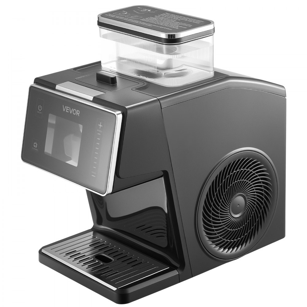 VEVOR Schneeflocken-Eismaschine, 20 kg/Tag Eis-Rasiermaschine, Eisrasierer mit Edelstahlklinge, elektrischer Bingsu-Maschine mit 0,8 L Tank, 90-s-Schnellkühlung, für Zuhause kleine Veranstaltung