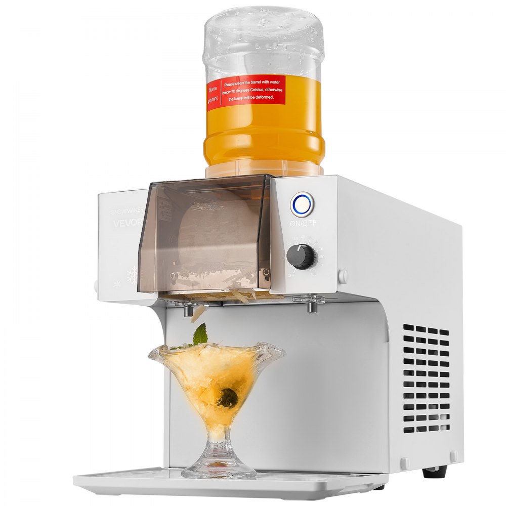 VEVOR Schneeflocken-Eismaschine, 80 kg/Tag Eis-Rasiermaschine, Eisrasierer mit Edelstahlklinge, elektrischer Bingsu-Maschine mit 1,8 L Tank, 90-s-Schnellkühlung, für Zuhause kleine Veranstaltung