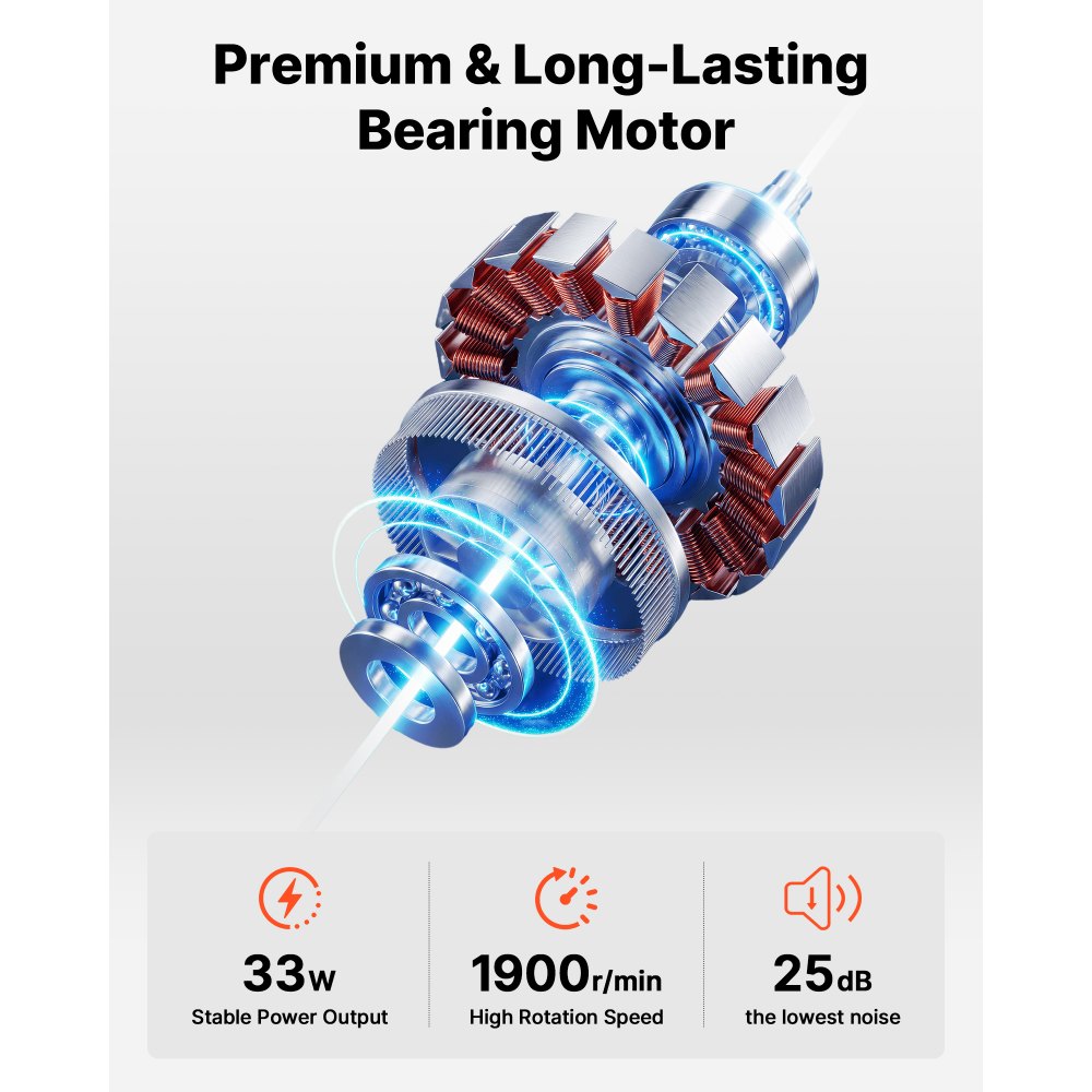 VEVOR Standventilator, Ventilator 80° Oszillierend, Windmaschine mit Leisem Gleichstrommotor, Fernbedienung, 9 Geschwindigkeitsstufen & 4 Intelligenten Modi, Timer, Höhenverstellbar, für Zuhause