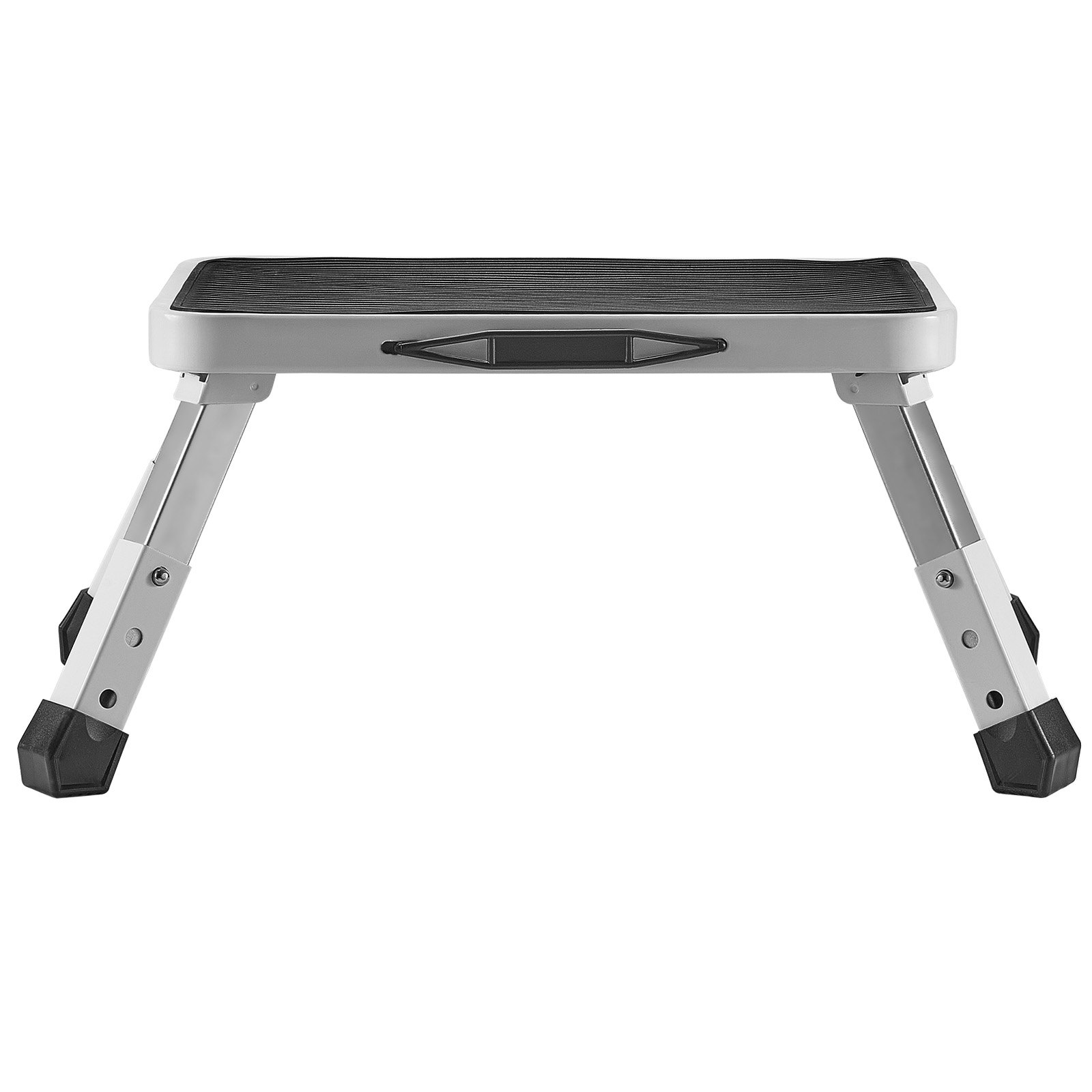 VEVOR Household Ladder 450x310x166mm Folding Steel Step Ladder 1 Step Ladder 150kg Load Capacity Folding Step Stool 170-188-216mm Height Adjustable Kitchen Ladder Non-Slip Step Stool