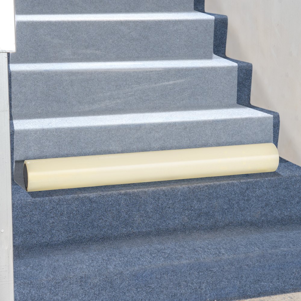VEVOR Teppichschutzfolie, 61 x 61 m, Boden- und Oberflächenschutz mit selbstklebender Rückseite und einfacher Installation, selbstklebende Polyethylen-Automatten-Schutzrolle für Bau und Renovierung