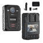 VEVOR 1440P HD Polizei-Körperkamera, 64 GB Bodycam mit Audio-Video-Aufnahmebild, eingebauter 3500 mAh-Akku, 2,0" LCD, Infrarot-Nachtsicht, wasserdichte GPS-Personal-Bodycam für die Strafverfolgung