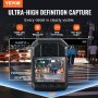 VEVOR 1440P HD Polizei-Körperkamera, 64 GB Bodycam mit Audio-Video-Aufnahmebild, eingebauter 2850 mAh-Akku, 2,0" LCD, Infrarot-Nachtsicht, wasserdichte persönliche Bodycam für die Strafverfolgung