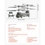 VEVOR RC-Helikopter, 2,4 GHz Ferngesteuerter Hubschrauber, 3,5-Kanal-RC-Flugzeug, 20 Minuten Flugzeit, Start/Landung mit einer Taste und LED-Leuchten, Flugzeugspielzeug für Kinder ab 8 Jahren
