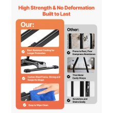 VEVOR Fahrradständer, kompatibel mit Mountainbikes & 508–736,6 mm Fahrrädern, Freistehender Fahrradhalter Ständer, vertikaler & horizontaler Ständer für kleine Räume, Eingangsbereich, Garage