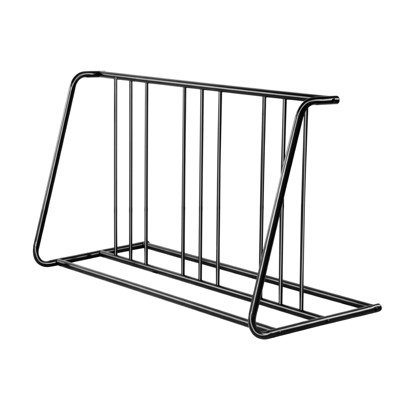 VEVOR 6-Fahrradständer, Freistehender Fahrradhalter Ständer, kompatibel mit 76,2-mm-Reifen, doppelseitiger Bodenfahrradständer aus Karbonstahl, für Gehwege, Garagen und den Innenbereich