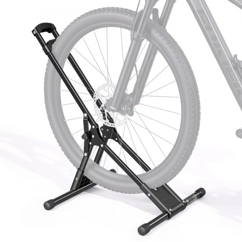 VEVOR Fahrradständer Faltbar Freistehender Abstellständer für MTB Rennrad, Kohlenstoffstahlrahmen, Ø508-737 mm / 20-29 Zoll Reifen, Breite bis 75 mm / 2,9 Zoll, Bodenständer für Zuhause Garage Lager
