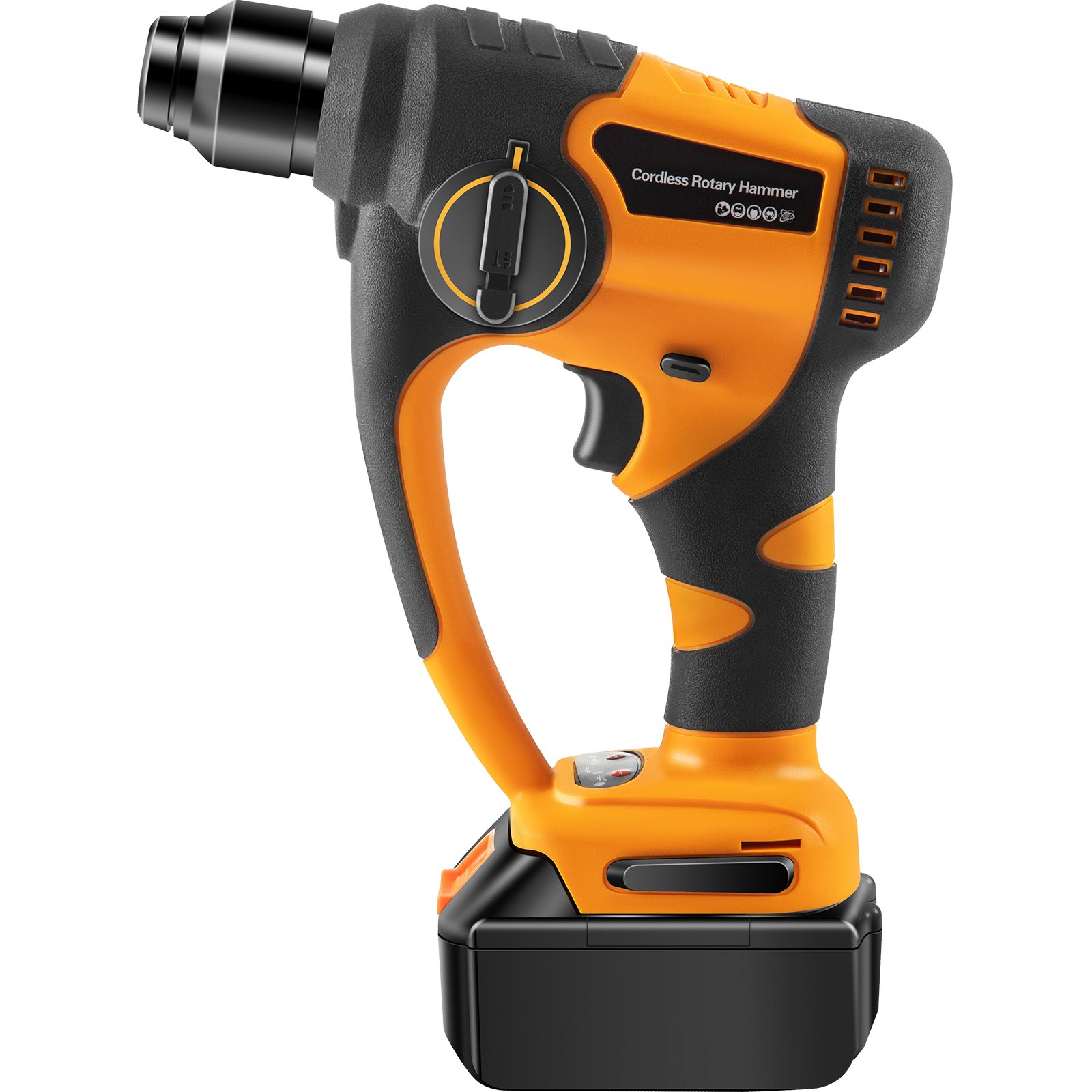 VEVOR Akku Bohrhammer 12 V Bohrmaschine 0-900 U/min Kombihammer 0-4500 Schläge pro Minute bürstenloser Kupfermotor 2 Modi Perfekt zum Bohren von Holz (3-18 mm), Stahl (3-10 mm) und Beton (5-13 mm)