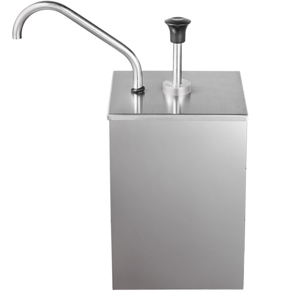 Edelstahl Pump Soßenspender / Dispenser 3,5l Saucenspender Senf Ketchup Spender