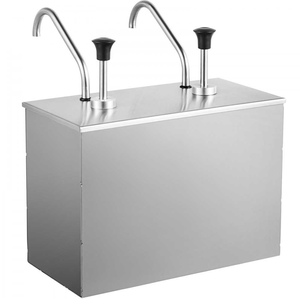 2-head Soy Sauce Pump 2x3,5l Edelstahl Pump Soßenspender Dispenser Saucenspender