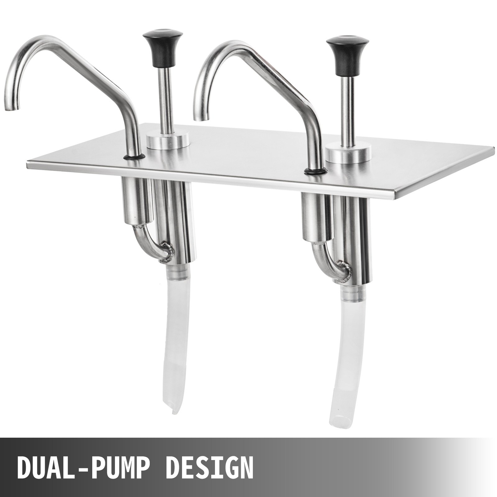 2-head Soy Sauce Pump 2x3,5l Edelstahl Pump Soßenspender Dispenser Saucenspender