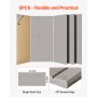 VEVOR 5er-Pack Akustikplatten mit Selbstklebeband, 1200x600x10 m schalldichte Schaumstoffplatten, Akustik Wandpaneele aus Polyesterfaser, für Zuhause, Studio, Büro, Theater, Kamel