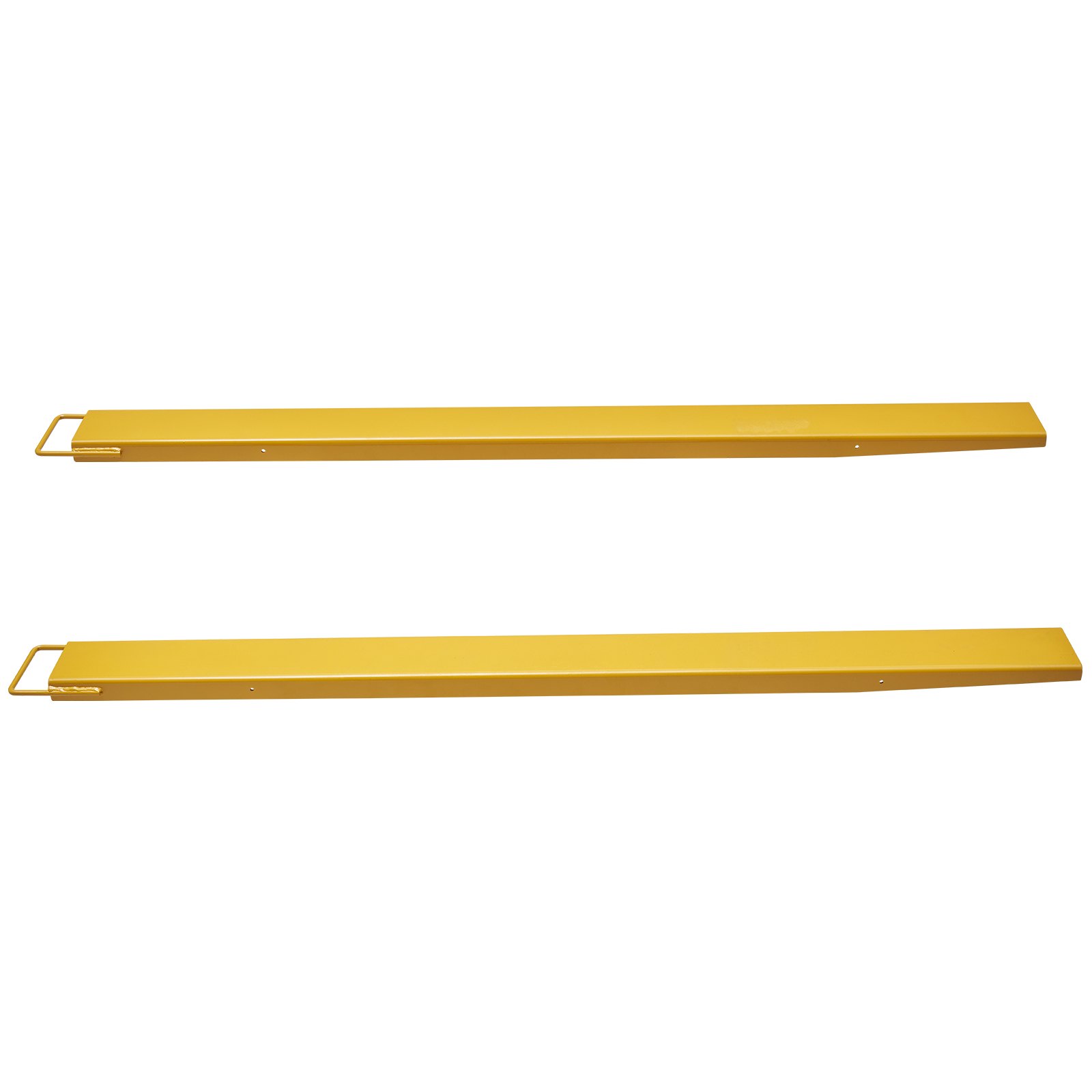 VEVOR 2er-Set Gabelverlängerungen 2130 mm Zinkenverlängerung 1,815 Tonnen Tragfähigkeit Gabelzinken Q235 Kohlenstoffstahl einteiliges Design Palettengabelverlängerung Kompatibel mit 127 mm Gabeln