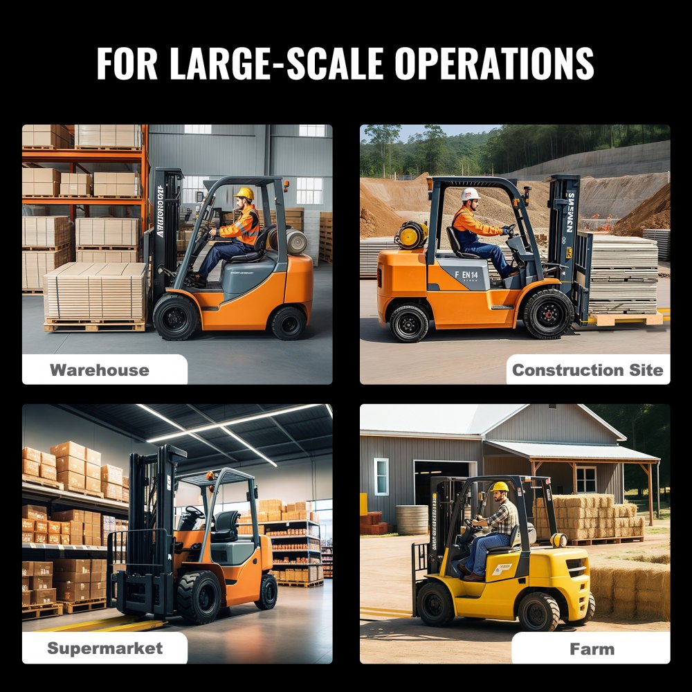 VEVOR 2-piece set of fork extensions, 2130 mm tine extension, 1,815 ton load capacity, Q235 carbon steel fork tines, one-piece design, pallet fork extension, compatible with 106 mm forks