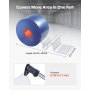 VEVOR Streifenvorhang, 30,5 m Länge, 30,5 cm Breite, 0,3 cm Dicke, klare, glatte Kunststoff-Türstreifen, PVC-Streifenvorhang-Tür-Großrolle für Lagerhallen, Fabriken, Supermärkte, Einkaufszentren, Hallen, Garagen
