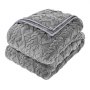 VEVOR Weighted Blanket, 9 kg, Therapy Blanket 1524x2032 mm, Queen-Size Weighted Blanket, Sherpa Fleece Blanket with Glass Beads, for Adults 90-113 kg, Relief from Anxiety & Stress, Grey