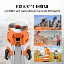 VEVOR Professional Stativ Baustativ für Laser & Nivelliergeräte Alu 420-1665mm