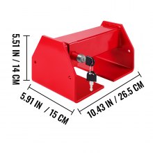 VEVOR Heavy Duty Cargo Lock Frachtcontainerschloss 2 Schlösser 25-45cm Rot