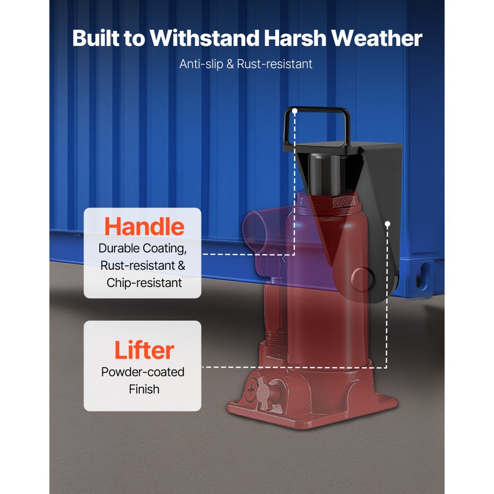 VEVOR Versandbehälter Wagenheber mit U-förmigem Griff, 5,6 T, 1er-Pack, Lagernivellierer-Booster, hält Sonne & Regen stand, Containerheberöse für Schifffahrtsindustrie, Logistik, Lagerverwaltung