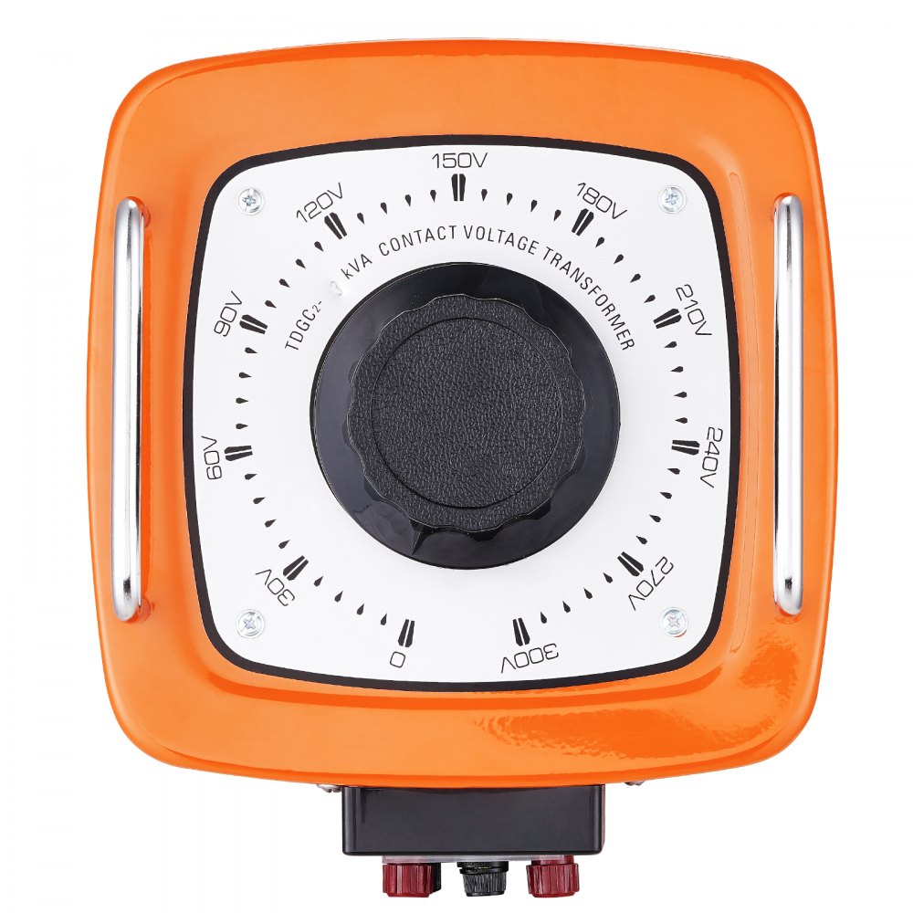 VEVOR Automatischer variabler Spannungstransformator 3000 VA, 10 A, Eingang 230 V, Ausgang 0-300 V, AC-Spannungsregler 4 Sicherungen, thermischer Steuerschalter für Haus, Büro