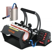 VEVOR Becherpresse Transferpresse Tassendruck Transferdruckpresse Heißpresse, Schwarz, Leistung 560 W, Temperatur & Zeit einstellbar, 0-220 ℃ / 0-999 s, Becherdruckmaschine, Sublimationshitzepresse