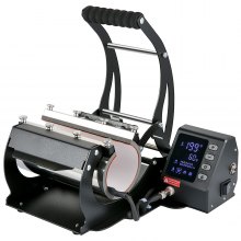 VEVOR Becherpresse Transferpresse Tassendruck Transferdruckpresse Heißpresse, Schwarz, Leistung 560 W, Temperatur & Zeit einstellbar, 0-220 ℃ / 0-999 s, Becherdruckmaschine, Sublimationshitzepresse