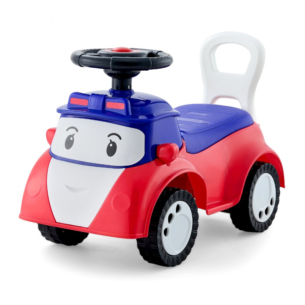 VEVOR Rutschauto, 620x275x395 mm Rutscher für Kinder, Rutschfahrzeug mit Musik und Stauraum unter dem Sitz, 25 kg Tragkraft, Lauflernhilfe für Kleinkinder von 19 bis 36 Monaten, Rot