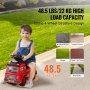 VEVOR Rutschauto Kinderfahrzeug Rutschfahrzeug Lauflernhilfe Rot 52,5x22,5x37cm