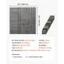 VEVOR Teppichfliesen 609,6 x 609,6 x 6 mm, 24er-Pack, selbstklebender Teppichboden mit Fläche von 9 m², Teppich Bodenbelag, einfacher DIY-Austausch für Wohnzimmer und Büro, mehrfarbig