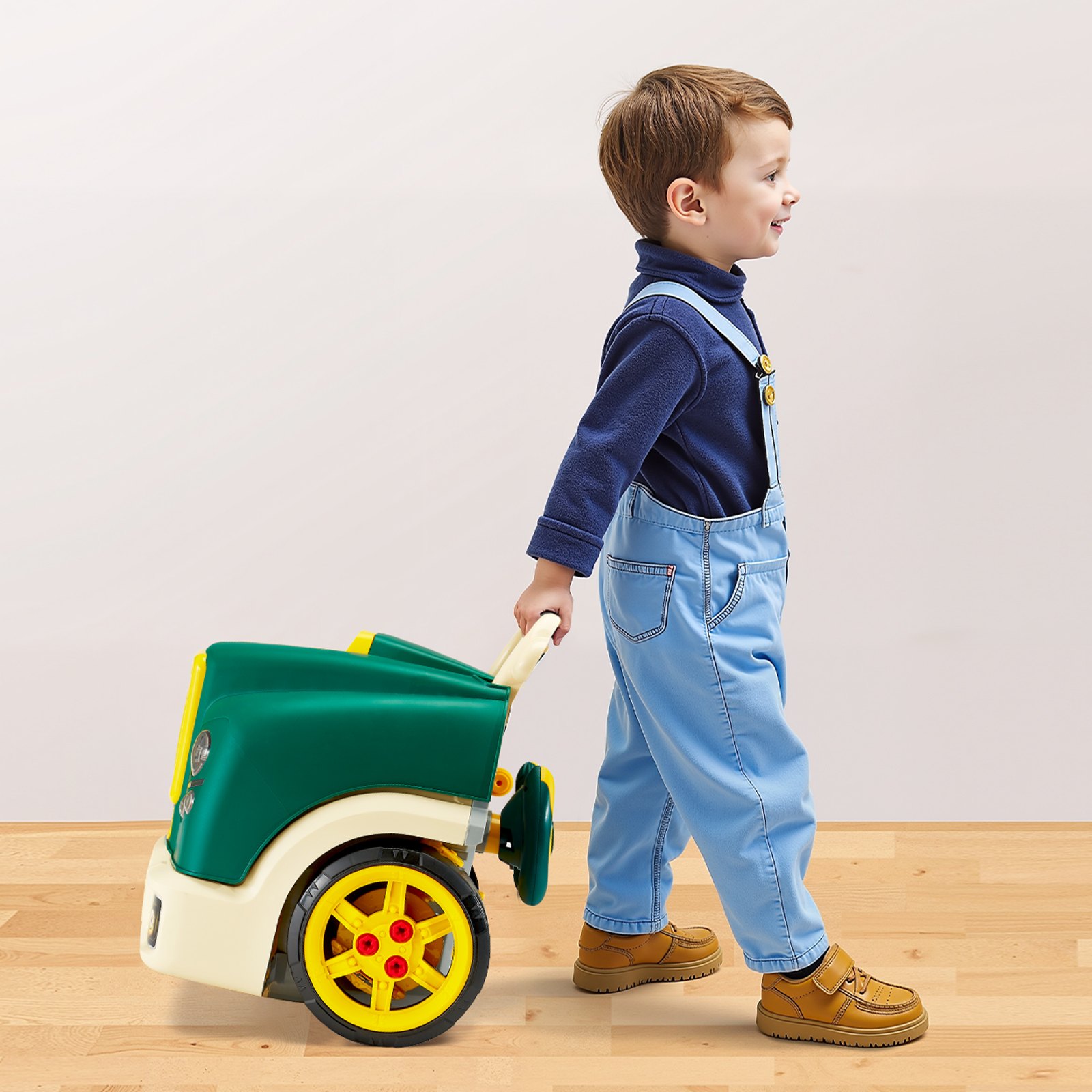 VEVOR Motorspielzeug, 60-teilig, Autoreparaturset für Kinder, mit abnehmbaren Teilen, Lichtern und Geräuschen, Lenkrad und Hupe, Mechaniker-Werkstattset für Kinder für Kleinkinder ab 3 Jahren, Grün