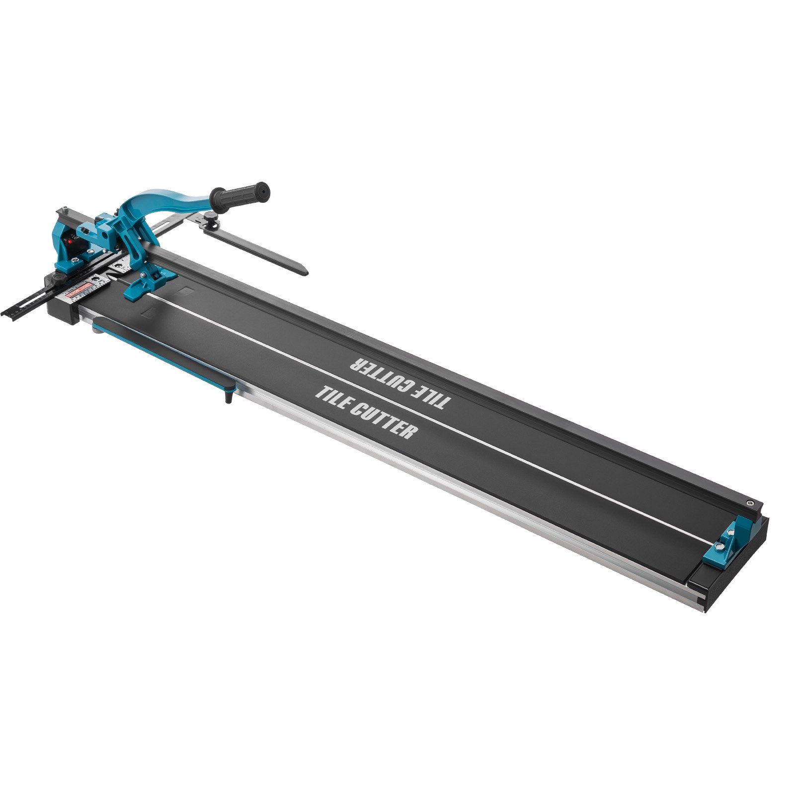 VEVOR tile cutter with a total cutting length of 1200 mm, cutting thickness 4-15 mm, minimum cutting width 25 mm. Tile cutting machine including extra cutting wheel. For tile laying and renovation projects.