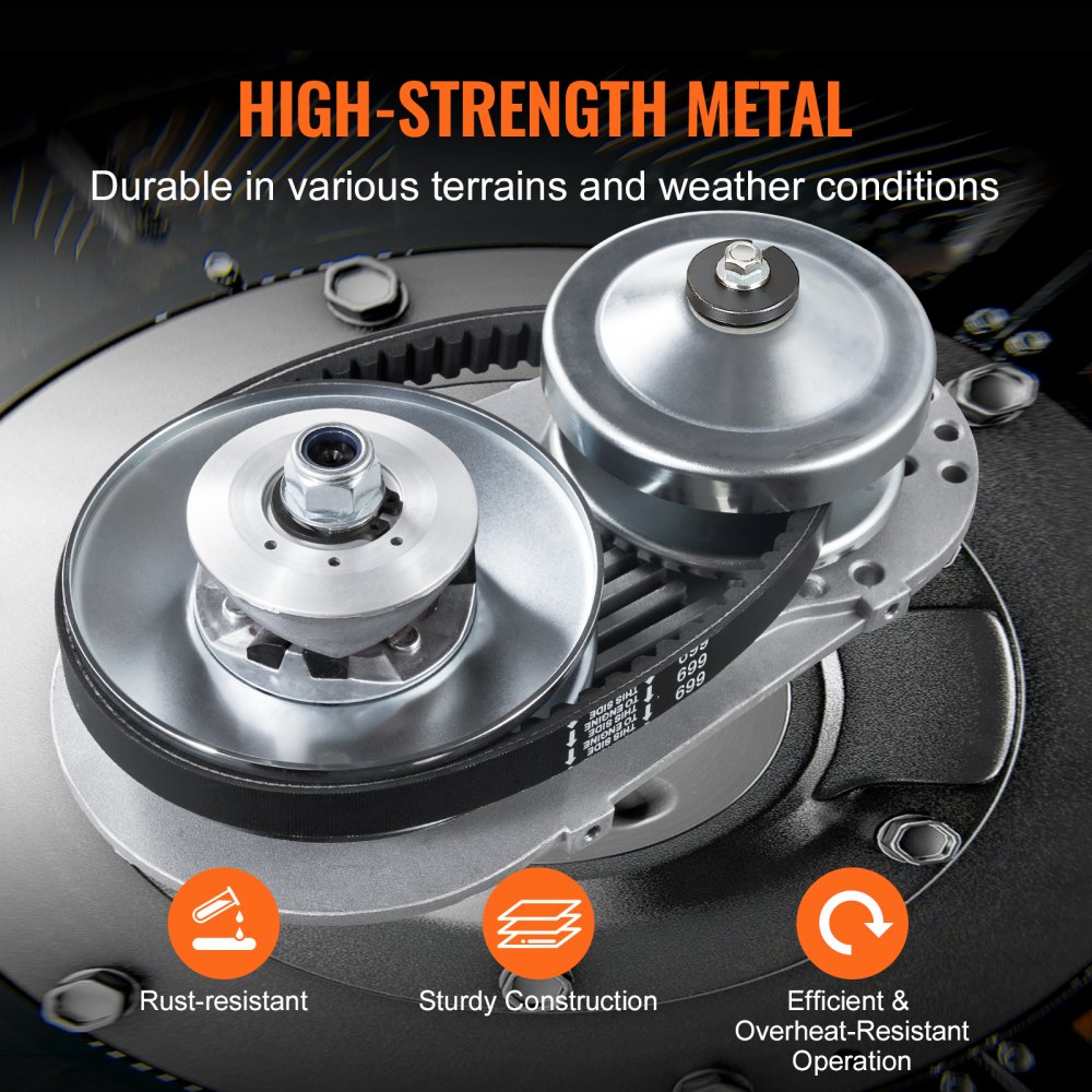 VEVOR drive clutch for 2-8 HP engines, 2000 rpm, high-strength drive clutch with asymmetrically designed wheels and robust rubber belt, clutch with complete accessories, for various engines