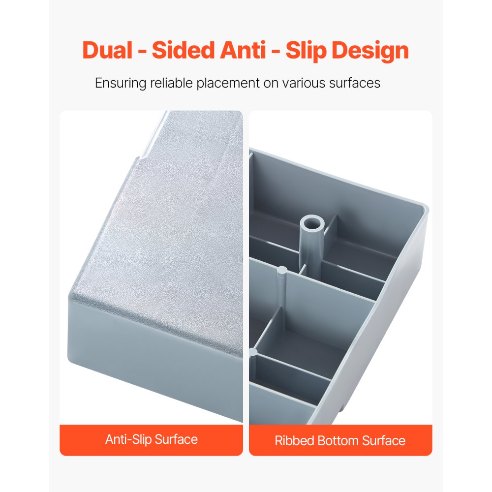 VEVOR Mini-Split-Pad, für 9000–36000 BTU Kanallose Klimaanlagen-Wärmepumpensysteme, 960x460x74 mm Kunststoff-Antivibrationspads für Outdoor-Kondensatoreinheiten, Max. Belastung 181 kg