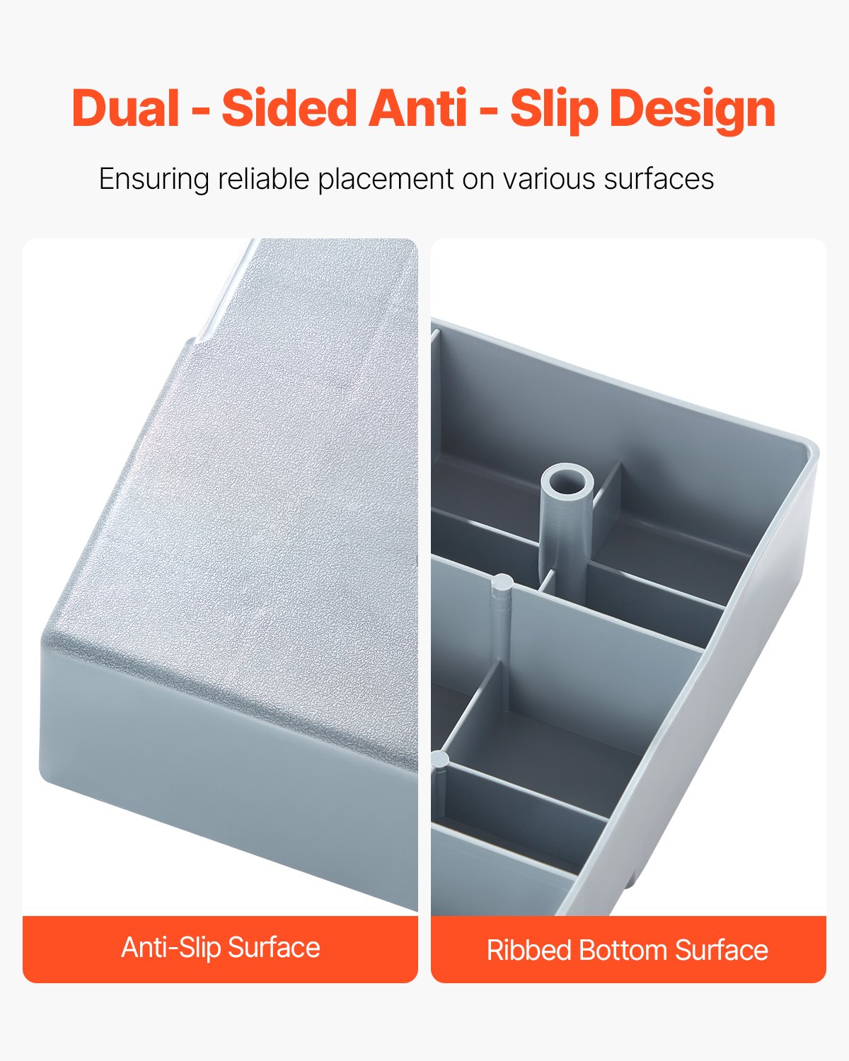 VEVOR Mini-Split-Pad, für 9000–36000 BTU Kanallose Klimaanlagen-Wärmepumpensysteme, 960x460x74 mm Kunststoff-Antivibrationspads für Outdoor-Kondensatoreinheiten, Max. Belastung 181 kg